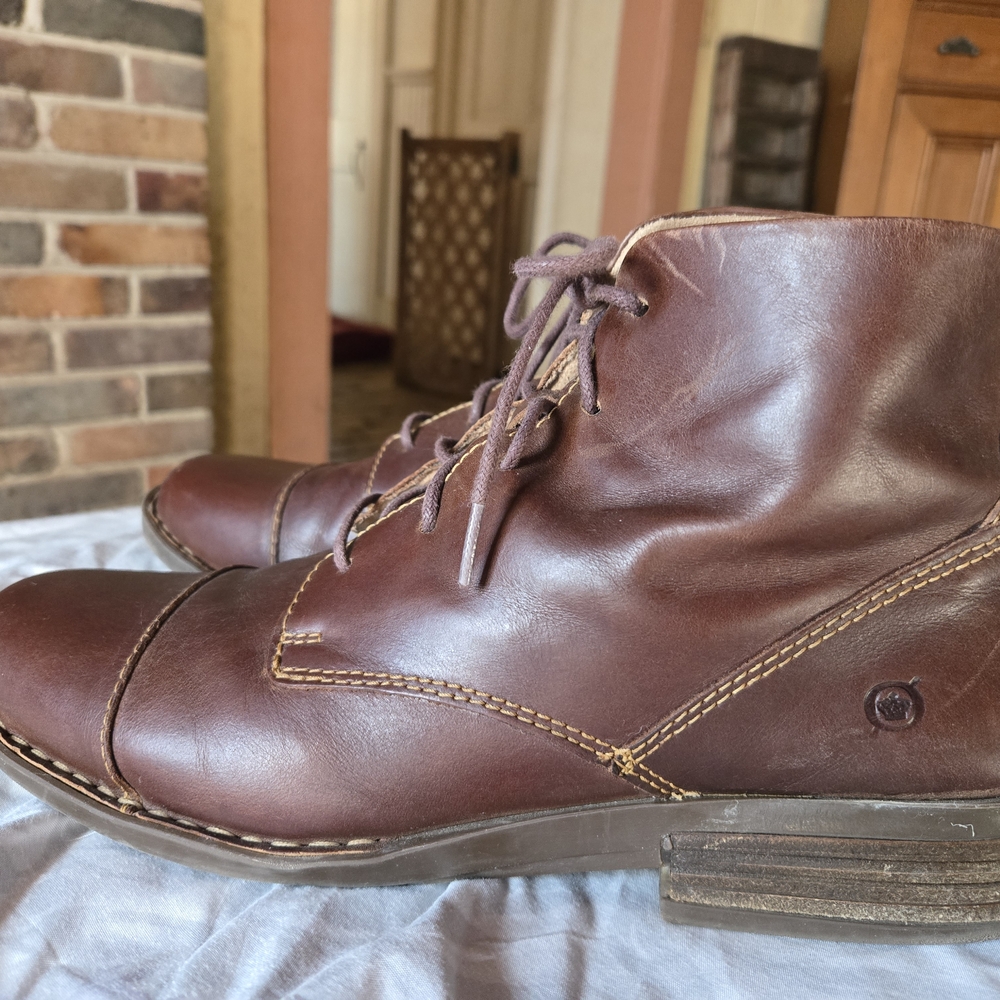 Born Rich Brown Men's Leather Boots - Picture 2 of 5